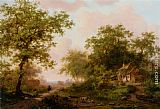 Frederik Marianus Kruseman Canvas Paintings - Cattle in a Summer Landscape